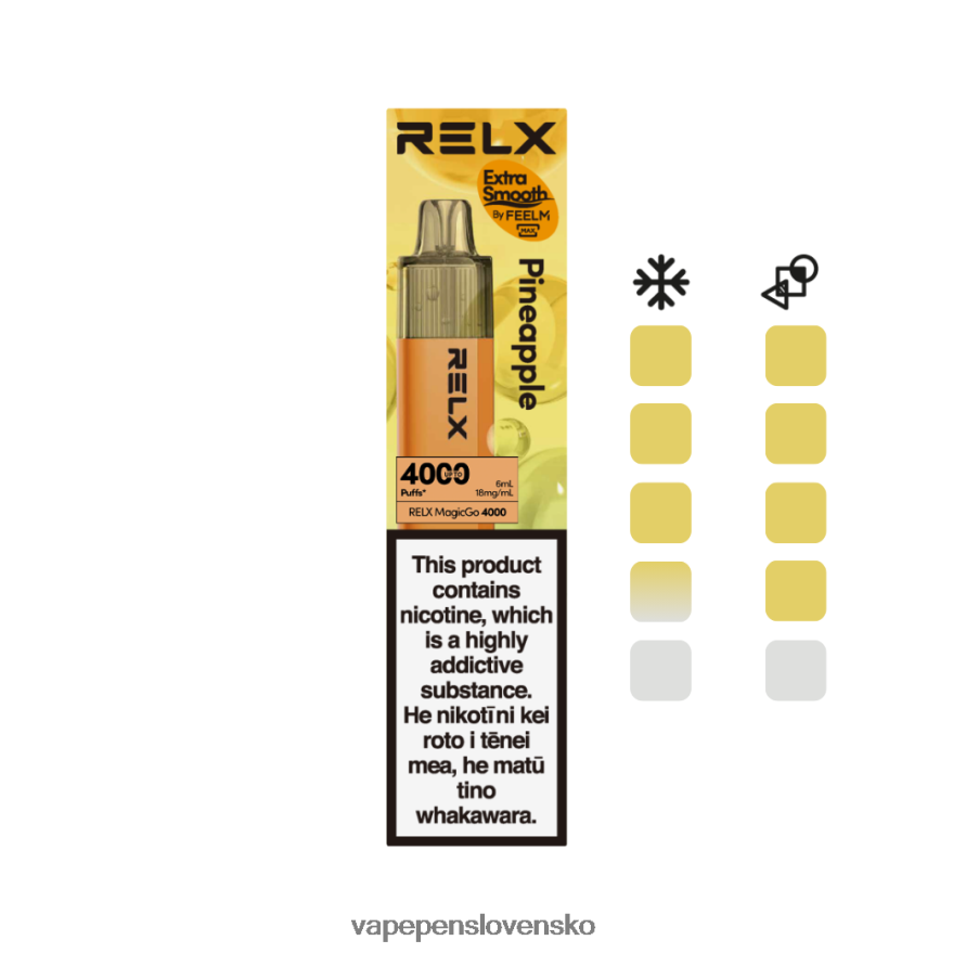 Vape Slovensko ananás - RELX MagicGo 4000 jednorazové vapy 866XX01