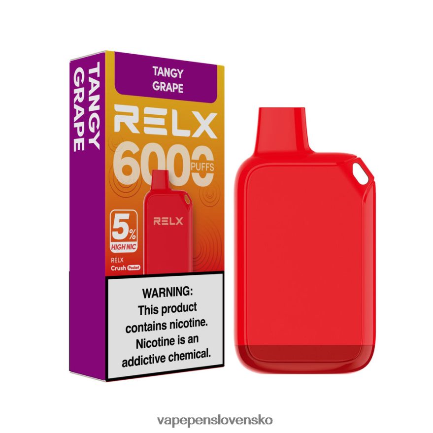 Vape Shop Bratislava štipľavé hrozno - RELX Crush Pocket 6000 5% vysoký nik 866XX027