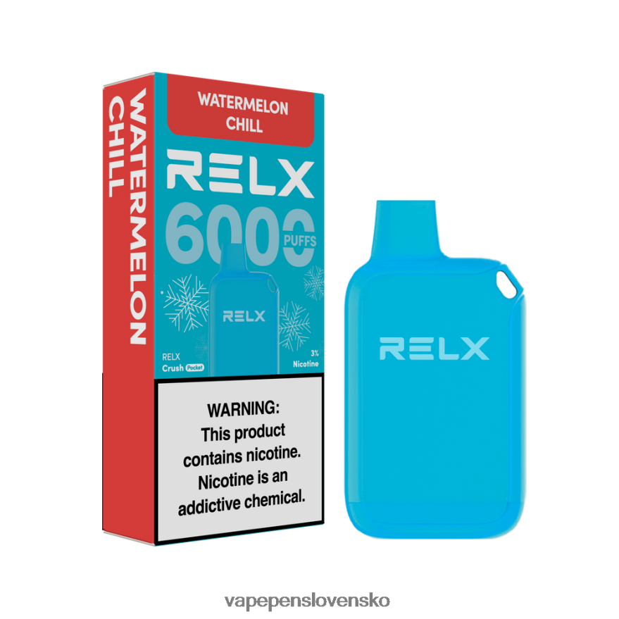Vape Shop Bratislava vodný melón chlad - RELX Crush Pocket 6000 ľadových 866XX024