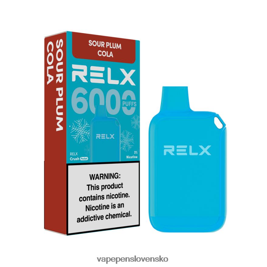 Vape Slovensko kyslá slivková kola - RELX Crush Pocket 6000 ľadových 866XX019