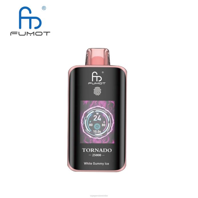 Fumot Tornado 25 000 jednorazové vapy biely gumový ľad | 22X414 Vape Liquid