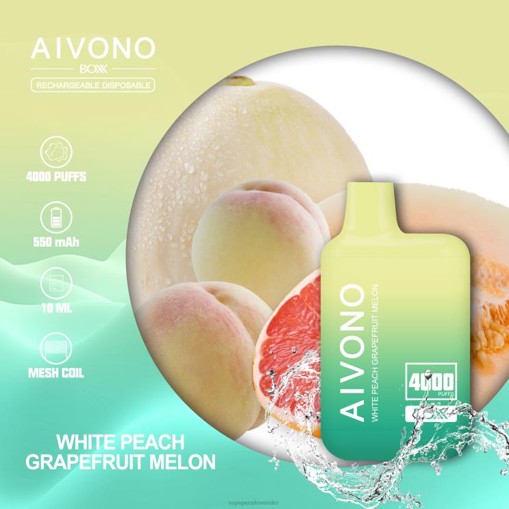 Aivono AIM BOXX 4000 biela broskyňa grapefruitový melón - LD0D2224 Vape Cigareta