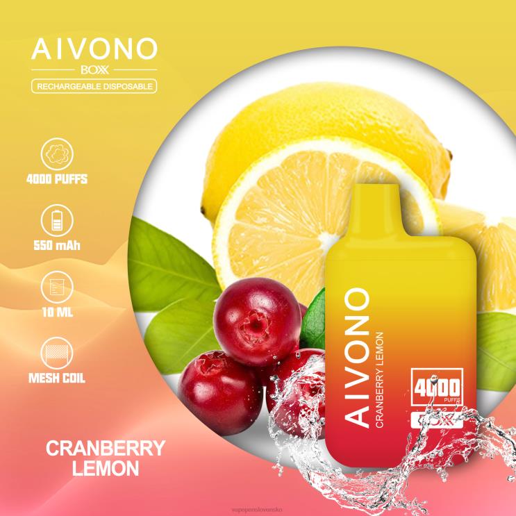 Aivono AIM BOXX 4000 brusnicový citrón - LD0D2218 Vape Cigareta