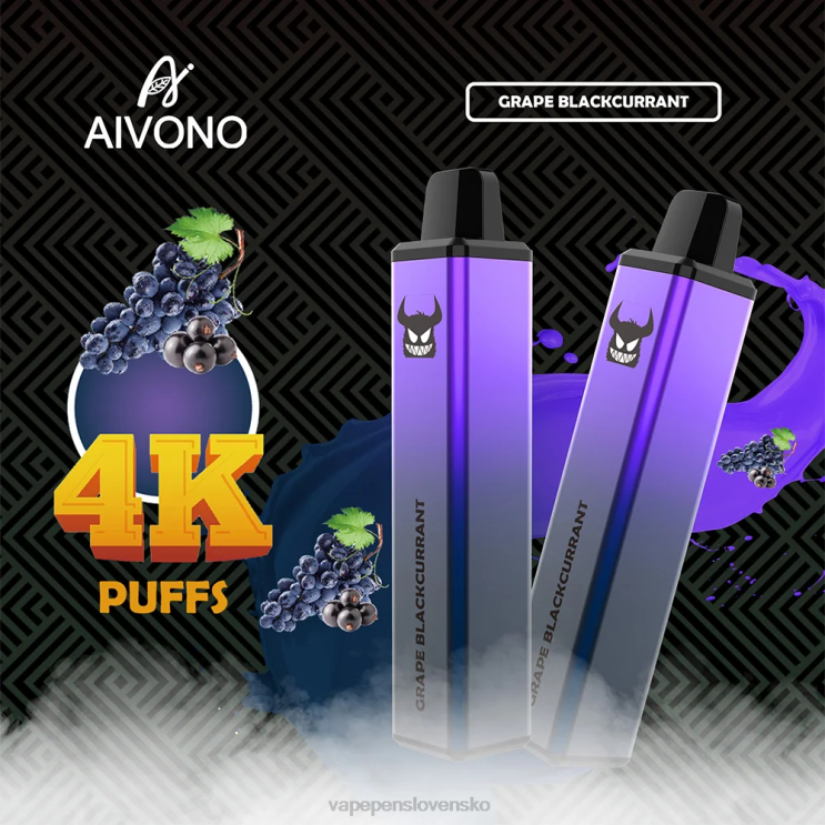 Aivono AIM FREAK 4000 hroznové čierne ríbezle - LD0D2259 Vape Slovensko