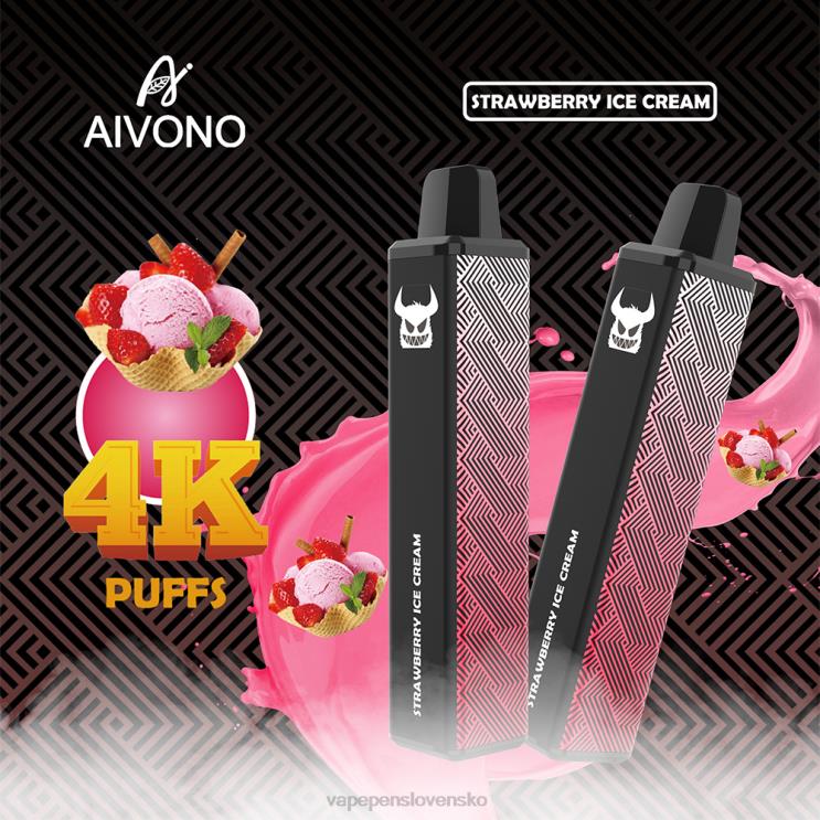 Aivono AIM FREAK 4000 jahodová zmrzlina - LD0D2263 Vape Cigareta
