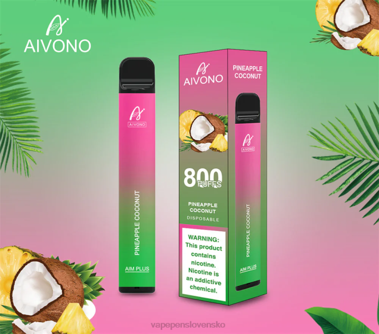 Aivono AIM PLUS 800 ananás kokos - LD0D2200 Vape Cigareta