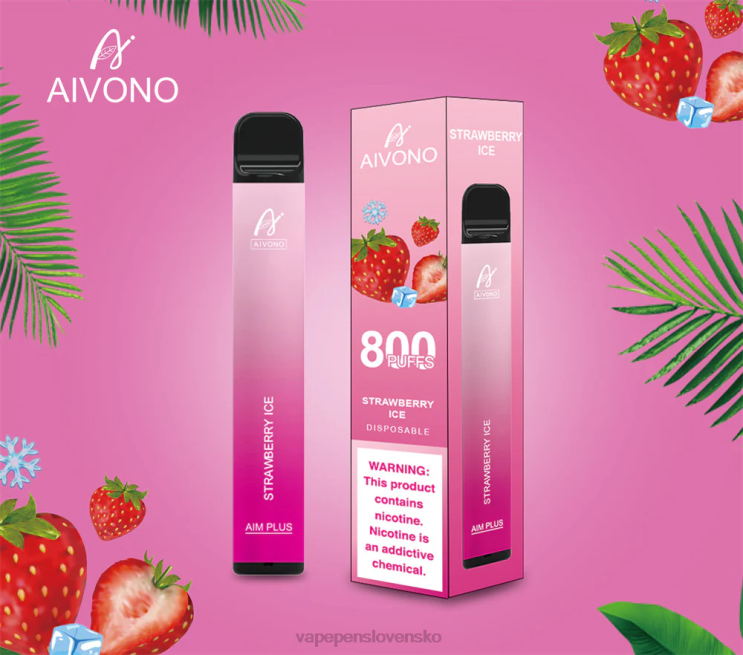 Aivono AIM PLUS 800 jahodový ľad - LD0D2193 Vape Slovensko
