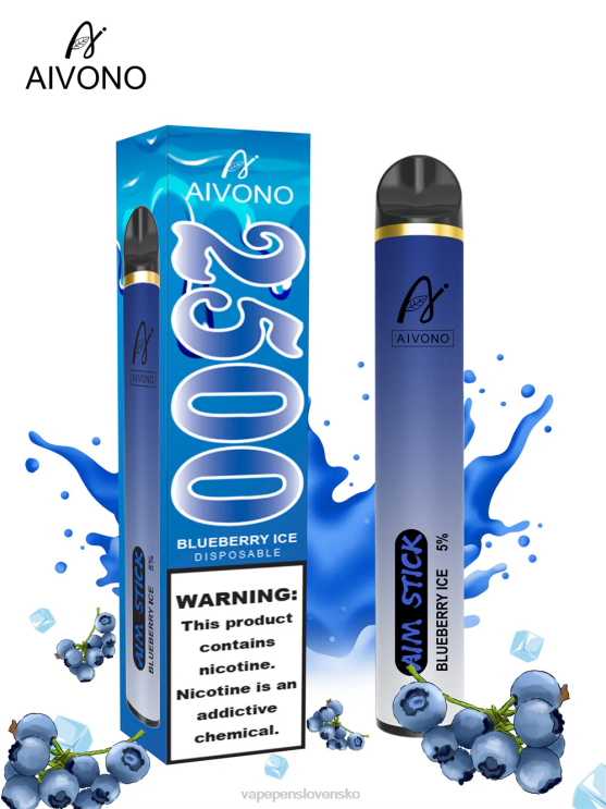 Aivono AIM STICK 2500 čučoriedkový ľad - LD0D2152 Vape Cigareta