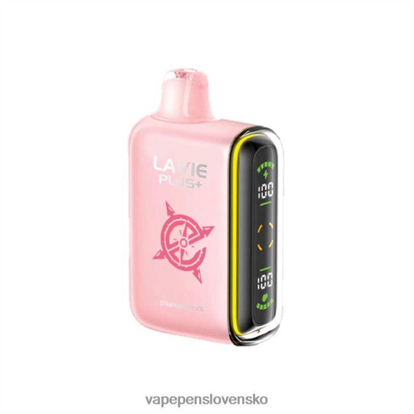 80N26104 Vape Cigareta - jahodový ľad LAVIE PLUS 15 000 ťahov