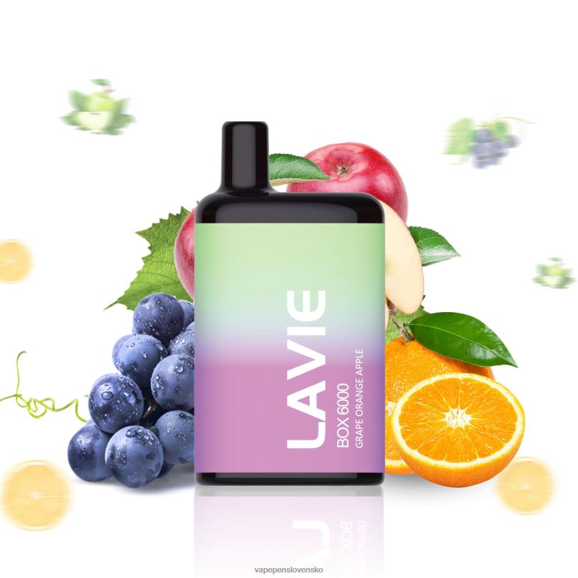 80N26202 Vape Slovensko - hroznové pomarančové jablko LAVIE BOX 6000 ťahov