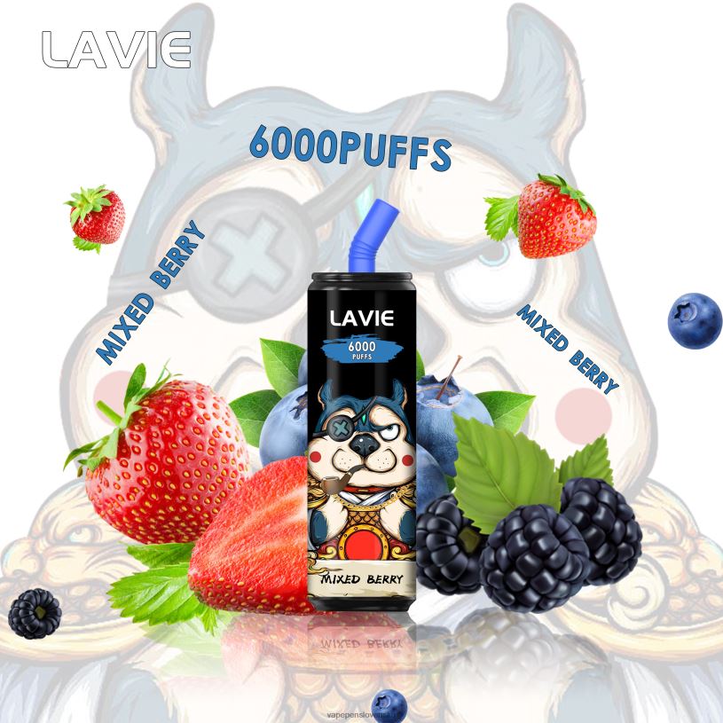 80N26272 Vape Cigareta - zmiešané bobule LAVIE Coke BAR 6000 ťahov