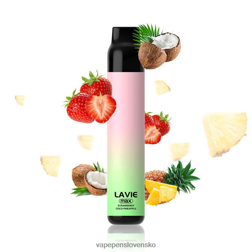 80N26283 Vape Slovensko - jahodové kokosové jablko LAVIE BAR 5000 ťahov - max