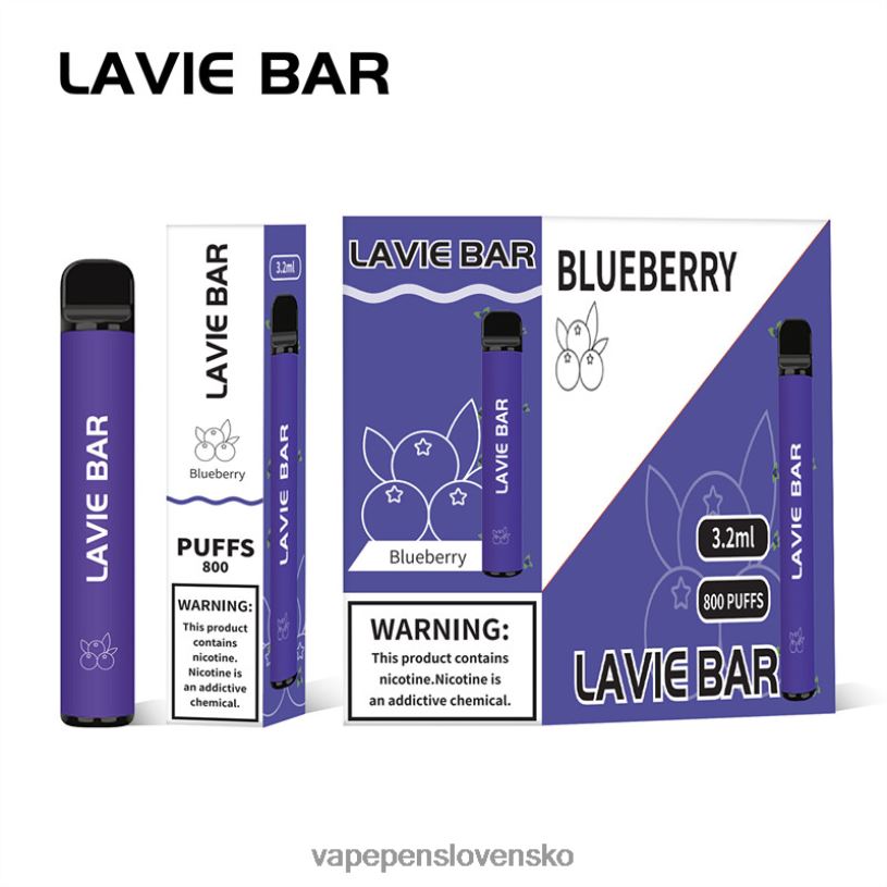 80N26310 Vape Slovensko - čučoriedkový ľad LAVIE BAR 800 ťahov