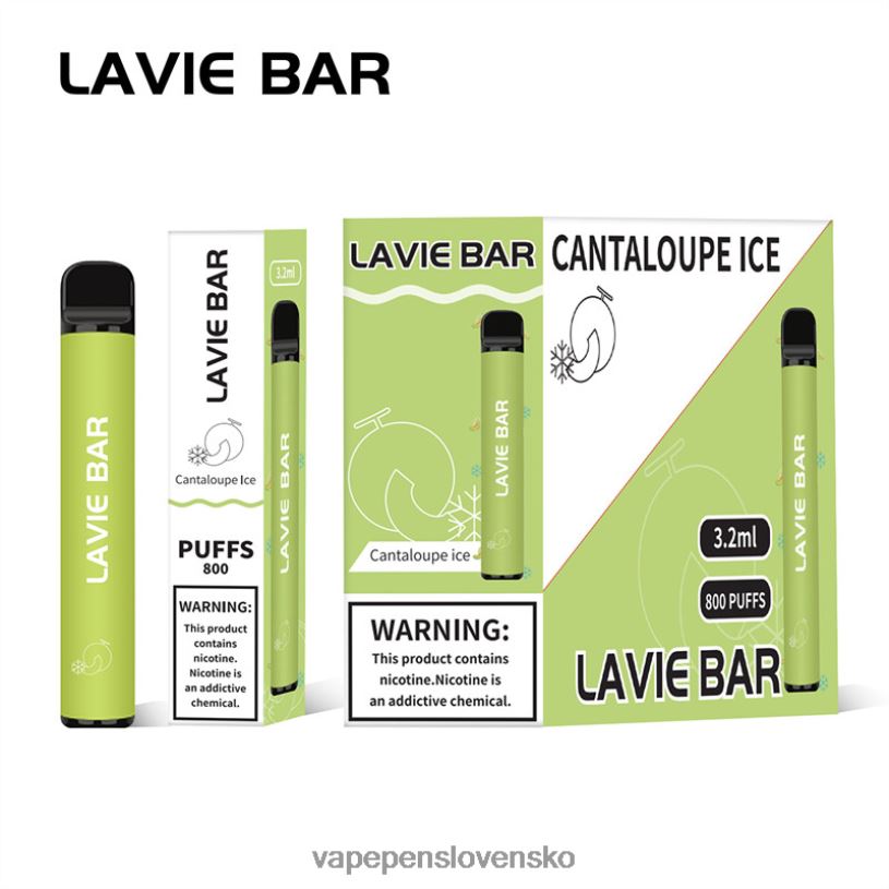 80N26317 Vape Cigareta - melónový ľad LAVIE BAR 800 ťahov
