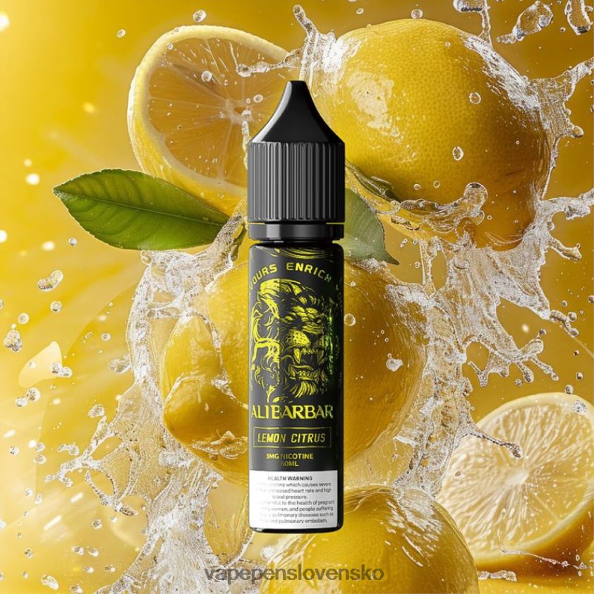 Alibarbar vodná fajka ónyx citrónový citrus 6JP0HD108 Vape Bez Nikotinu
