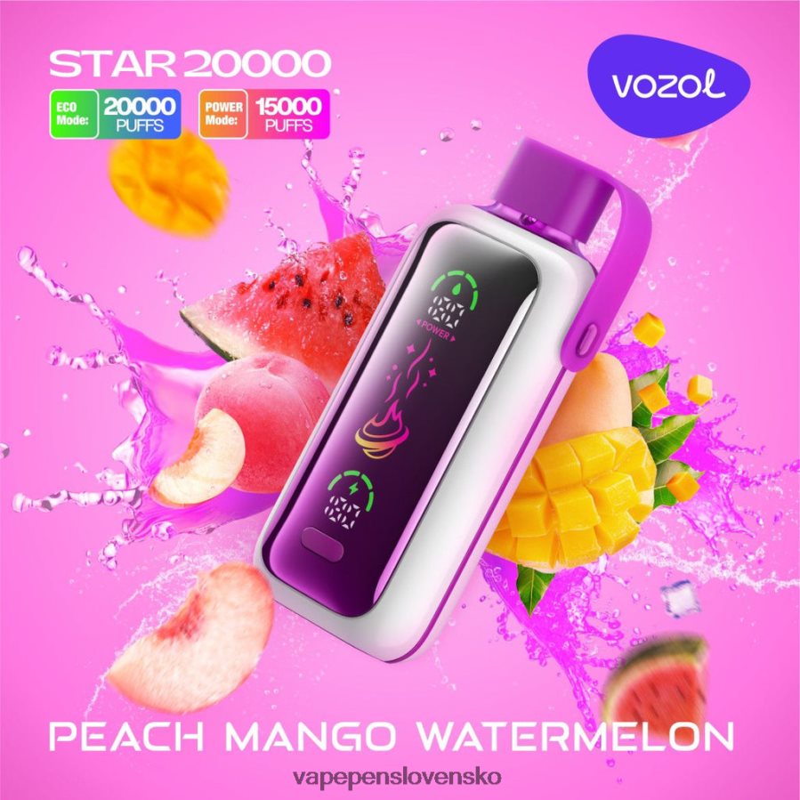 Vape Slovensko Z62L8N16 broskyňa mango vodný melón VOZOL STAR 20 000