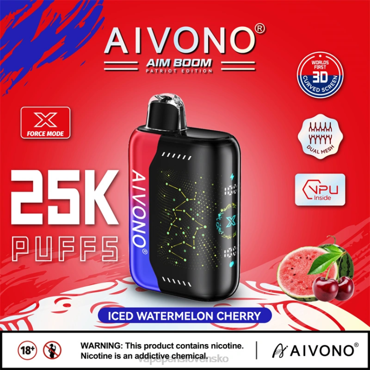 Aivono AIM BOOM 25 000 ľadová melónová čerešňa - LD0D2347 Vape Cigareta