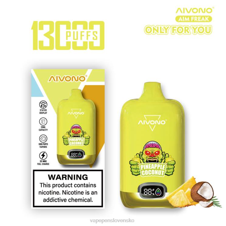 Aivono AIM FREAK 13 000 ananás kokos - LD0D2248 Vape Cigareta