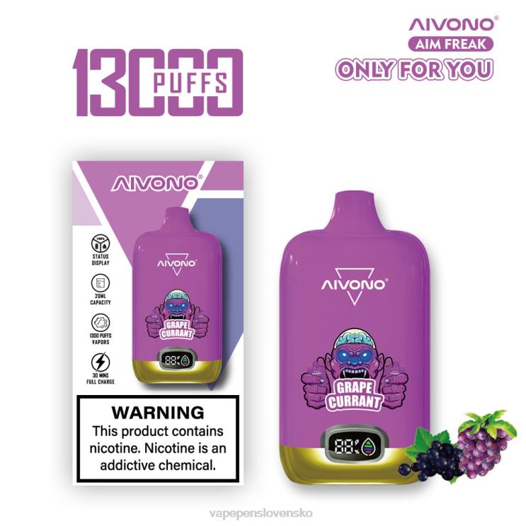 Aivono AIM FREAK 13 000 hroznové ríbezle - LD0D2251 Vape Cigareta