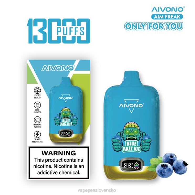 Aivono AIM FREAK 13 000 modrý razz ľad - LD0D2242 Vape Cigareta