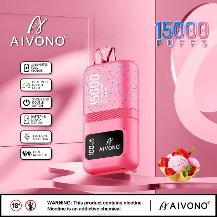 Aivono AIM magic 15 000 jahodová zmrzlina - LD0D266 Vape Shop Bratislava