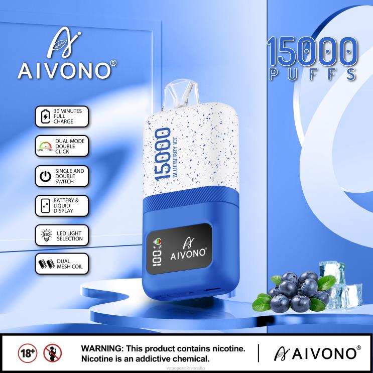 Aivono AIM magic 15 000 čučoriedkový ľad - LD0D268 Vape Cigareta