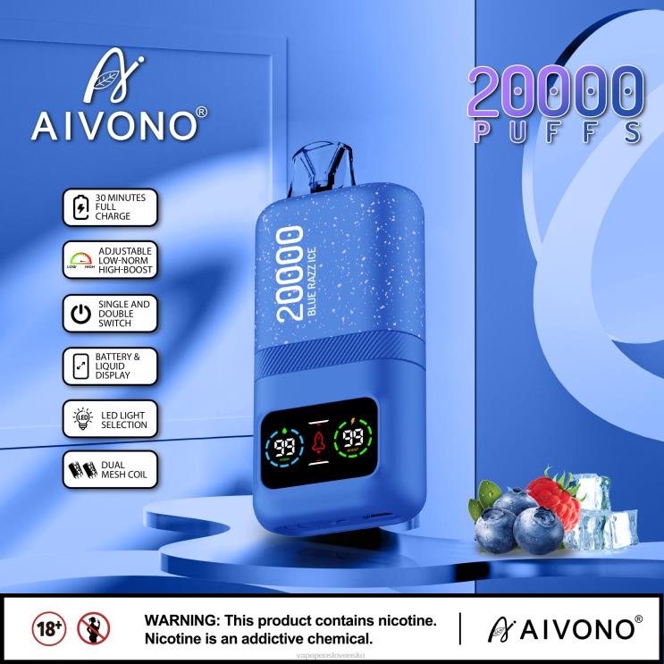 Aivono AIM magic 20 000 modrý razz ľad - LD0D279 Vape Slovensko