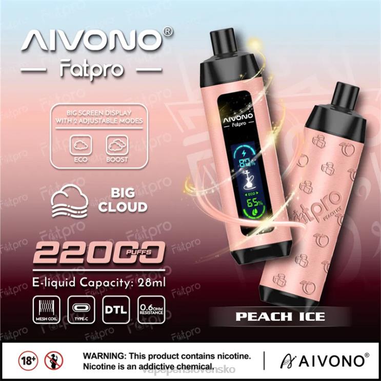 Aivono Fatpro 22 000 broskyňový ľad - LD0D25 Vape Cigareta