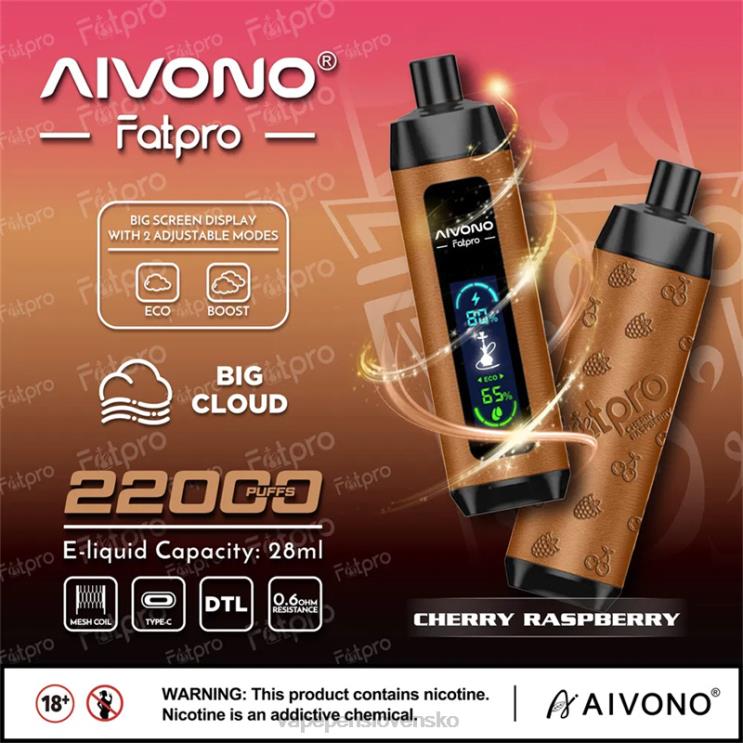 Aivono Fatpro 22 000 čerešňa malina - LD0D24 Vape Slovensko