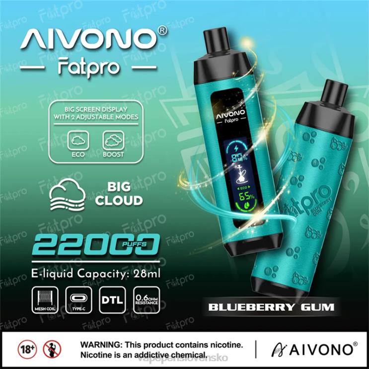 Aivono Fatpro 22 000 čučoriedková guma - LD0D29 Vape Shop Bratislava