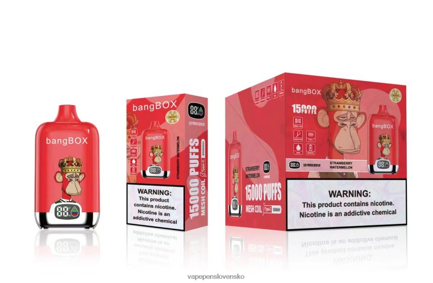 Vape Bez Nikotinu 2PX06247 jahodový melón - Bang Box 15 000 ťahov
