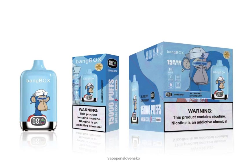 Vape Cigareta 2PX06238 čučoriedka jahoda - Bang Box 15 000 ťahov