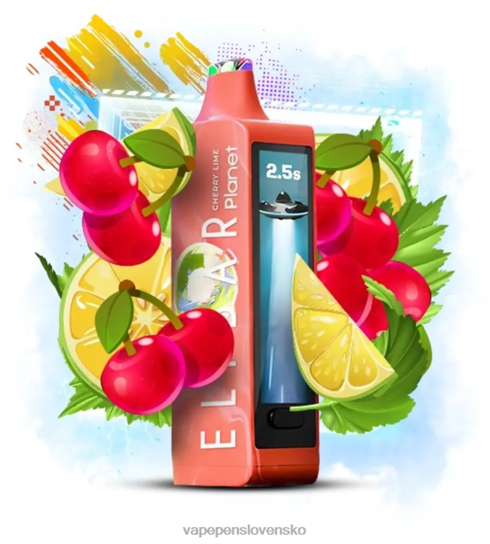 Vape Cigareta X2TJ023 - čerešňa limetka Elf Bar Planet 25 000