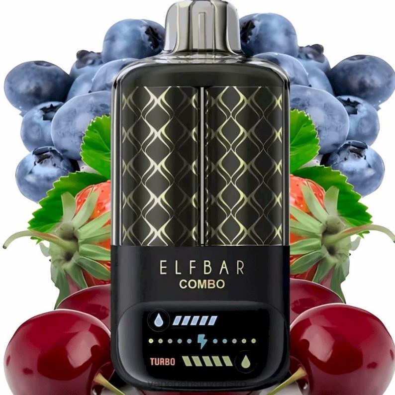 Vape Cigareta X2TJ02 - čučoriedka kyslá malina & čerešňa Elf Bar Combo 25 000
