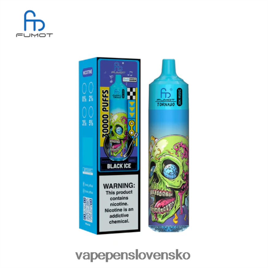 Vape Cigareta XRHHX62 čierny ľad Fumot Tornado 30k hudby