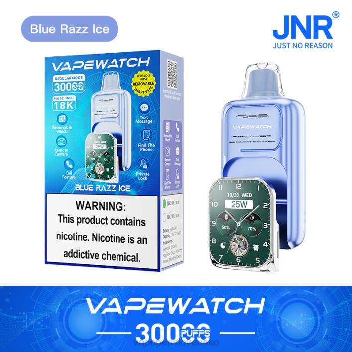 Vape Cigareta modrý razz ľad - JNR vape hodinky JT4011