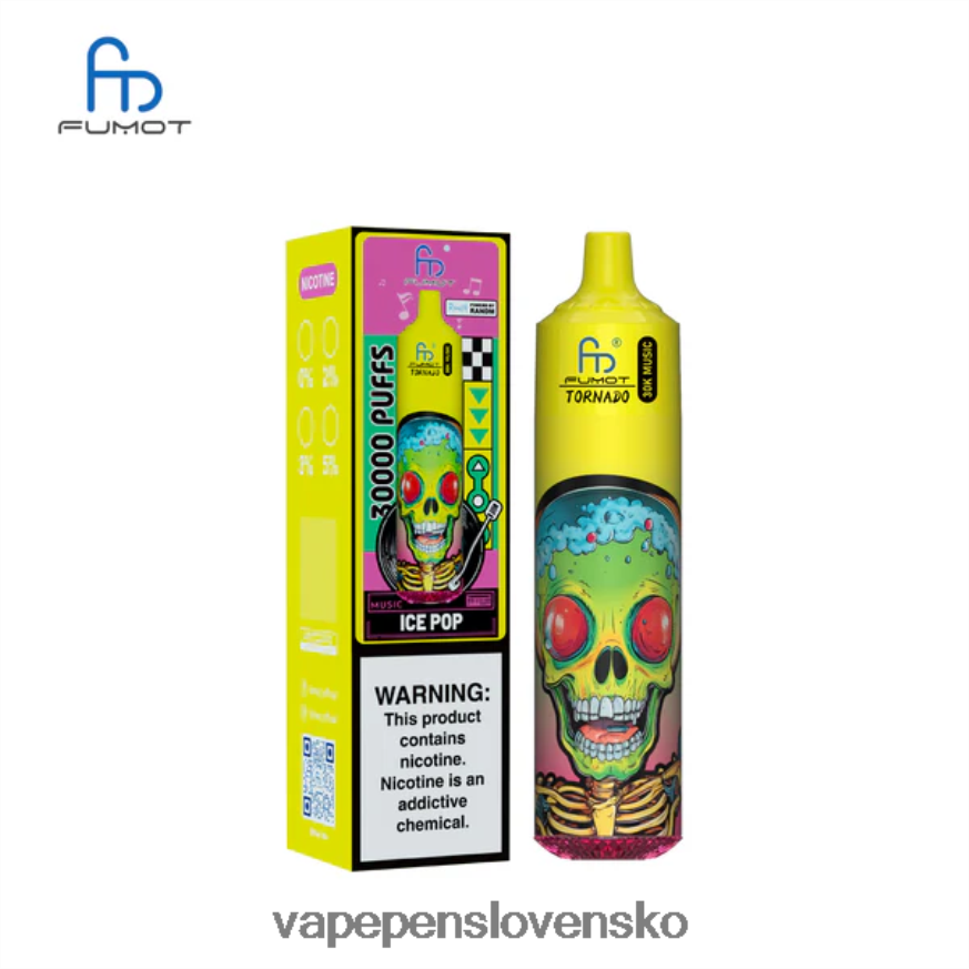 Vape Pen XRHHX615 ľadový pop Fumot Tornado 30k hudby