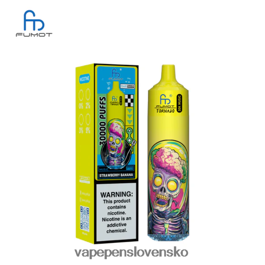 Vape Pen XRHHX625 jahodový banán Fumot Tornado 30k hudby