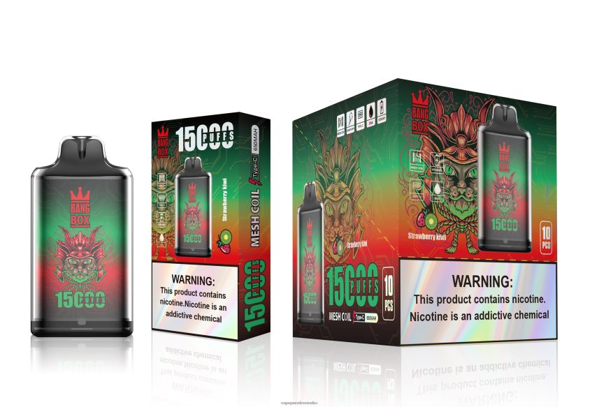 Vape Shop Bratislava 2PX062100 jahodové kiwi - Bang Box s1-15000 potiahnutí