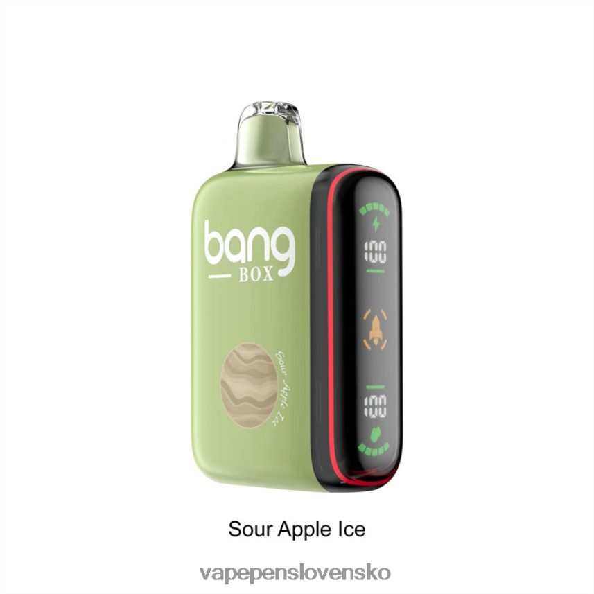 Vape Shop Bratislava 2PX06228 kyslý jablkový ľad - Bang Box Inteligentný displej výkonu 9000-18000 ťahov