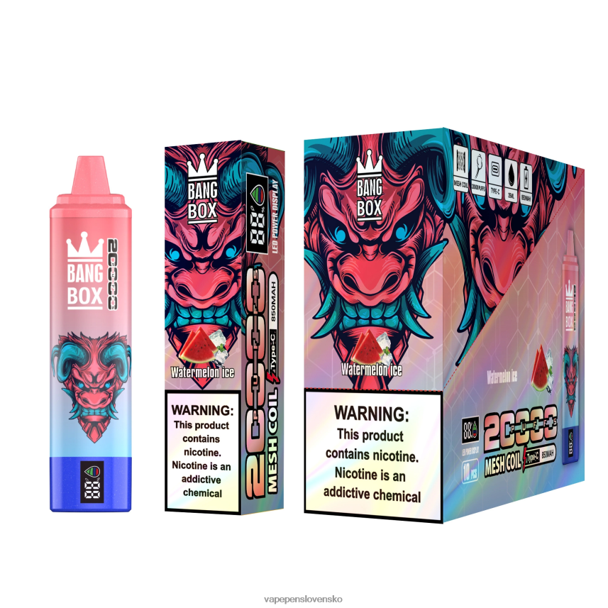 Vape Shop Bratislava 2PX06256 melónový ľad - Bang Box Inteligentná obrazovka s 20 000 ťahmi