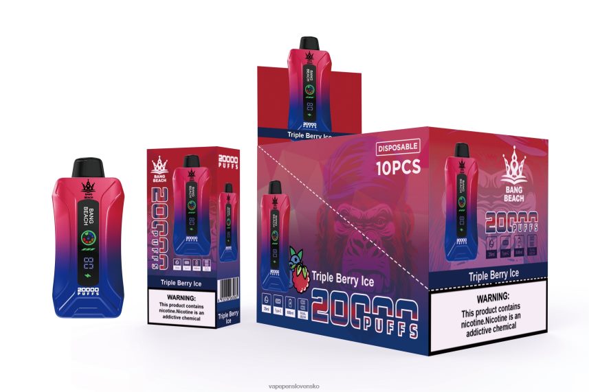 Vape Shop Bratislava 2PX0628 trojitý bobuľový ľad - Bang Beach 20 000 potiahnutí inteligentnou obrazovkou