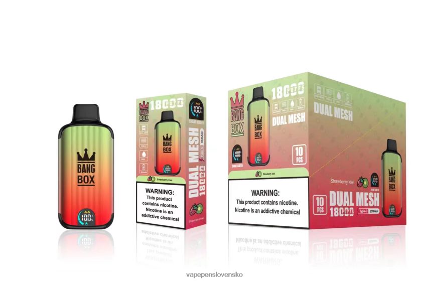 Vape Shop Bratislava 2PX06292 jahodové kiwi - Bang Box 18 000 ťahov