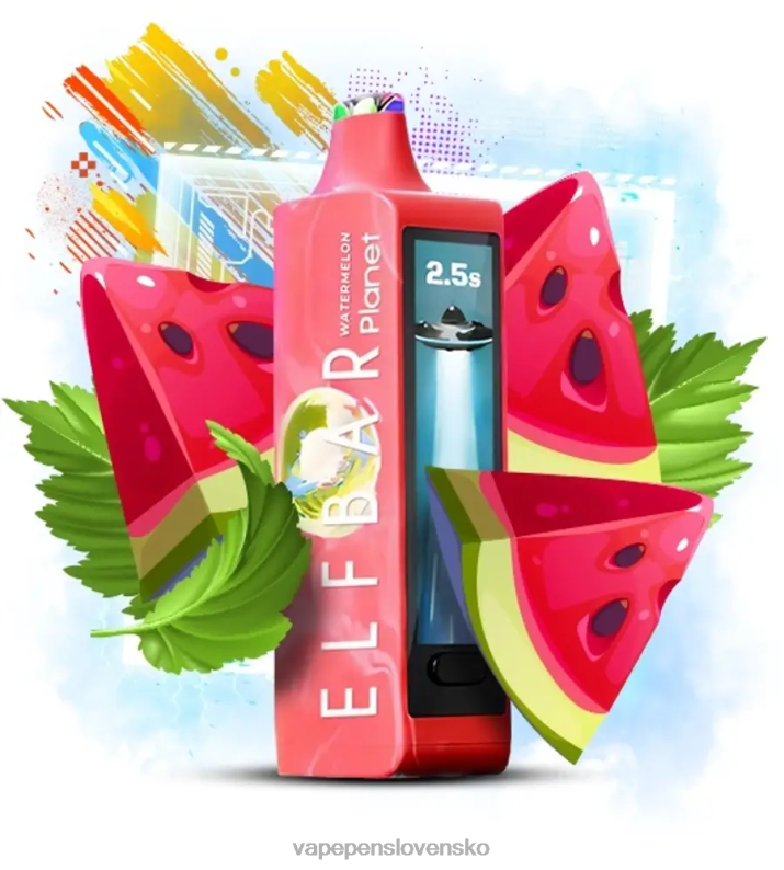 Vape Shop Bratislava X2TJ012 - vodný melón Elf Bar Planet 25 000