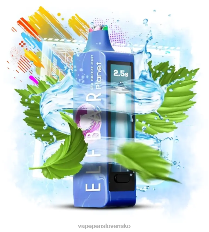Vape Shop Bratislava X2TJ018 - morský vánok mäta Elf Bar Planet 25 000