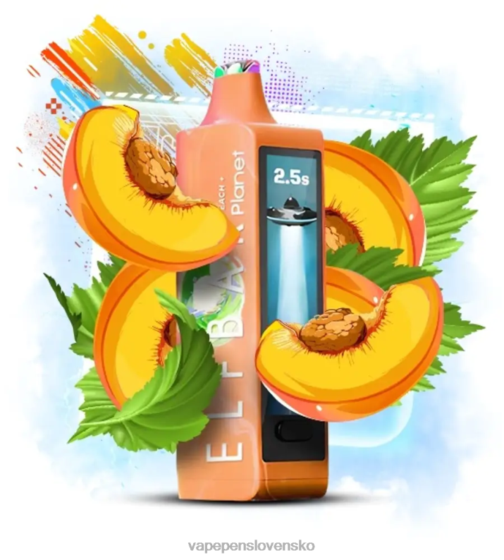 Vape Shop Bratislava X2TJ024 - broskyňa Elf Bar Planet 25 000