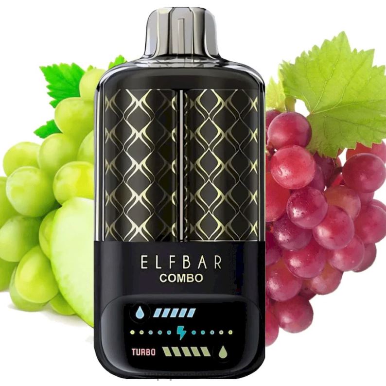 Vape Shop Bratislava X2TJ09 - zelené hrozno & hrozno Elf Bar Combo 25 000