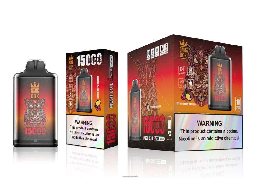 Vape Slovensko 2PX062101 jahodové mango - Bang Box s1-15000 potiahnutí