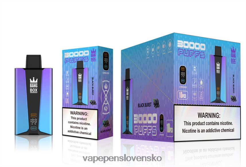 Vape Slovensko 2PX06277 čierny výbuch - Bang Box Inteligentná obrazovka s 30 000 ťahmi
