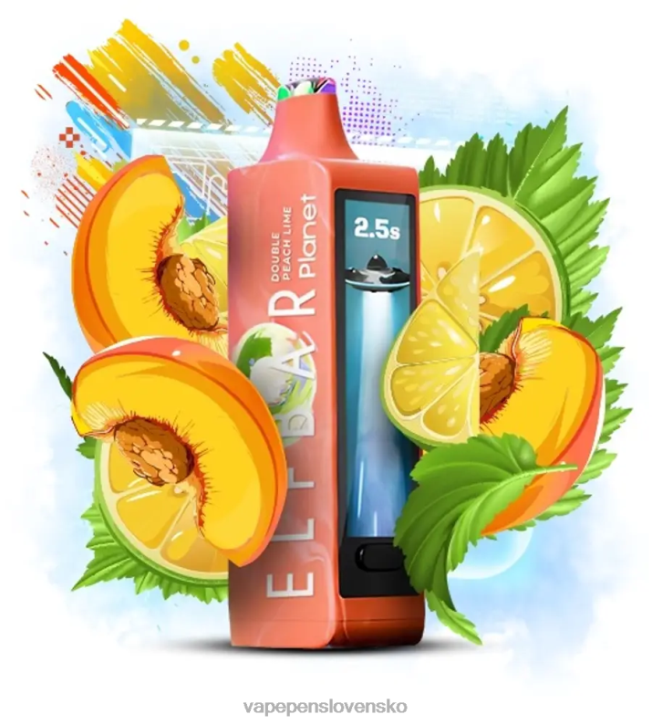 Vape Slovensko X2TJ031 - dvojitá broskyňová limetka Elf Bar Planet 25 000